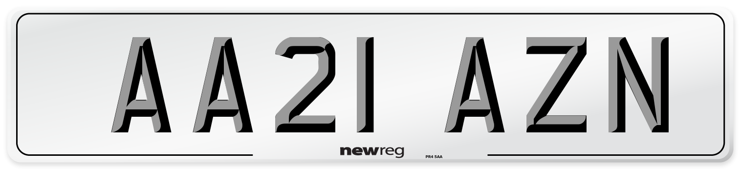 AA21 AZN Number Plate from New Reg
